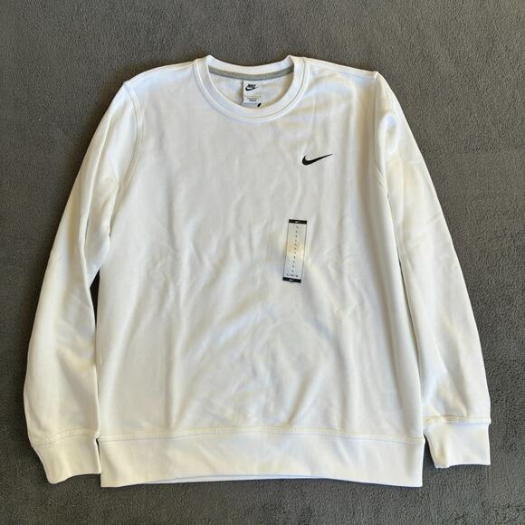 Nike Other - Nike White Club Fleece Crewneck Sweatshirt Pullover Athleisure Men’s Size Large